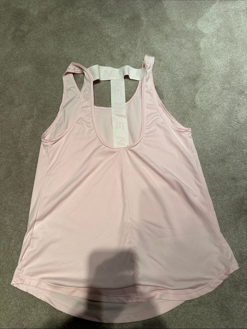 Nike Pink Racerback Workout Tank with Black Swoosh - Picture 5 of 5